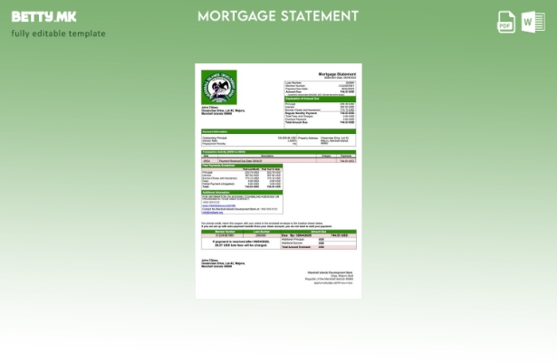 модерен стил Извештај за хипотека на банката за развој на Маршалските Острови Ша